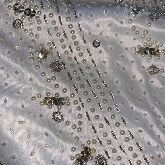 Tiffany Designs Beaded Bodice Trumpet Wedding Size 8 - Picture 5 of 8